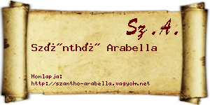 Szánthó Arabella névjegykártya